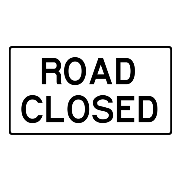 ROAD CLOSED SIGN Logo PNG Vector