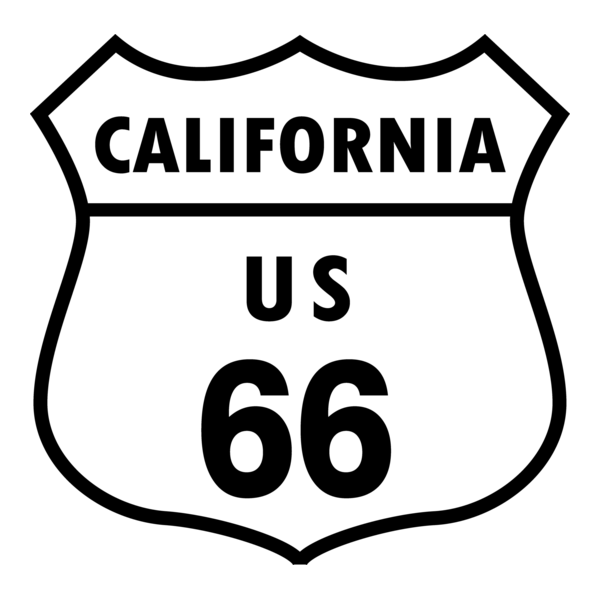 ROUTE 66 ROAD SIGN Logo PNG Vector