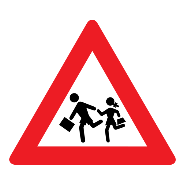 SCHOOL ROAD SIGN Logo PNG Vector