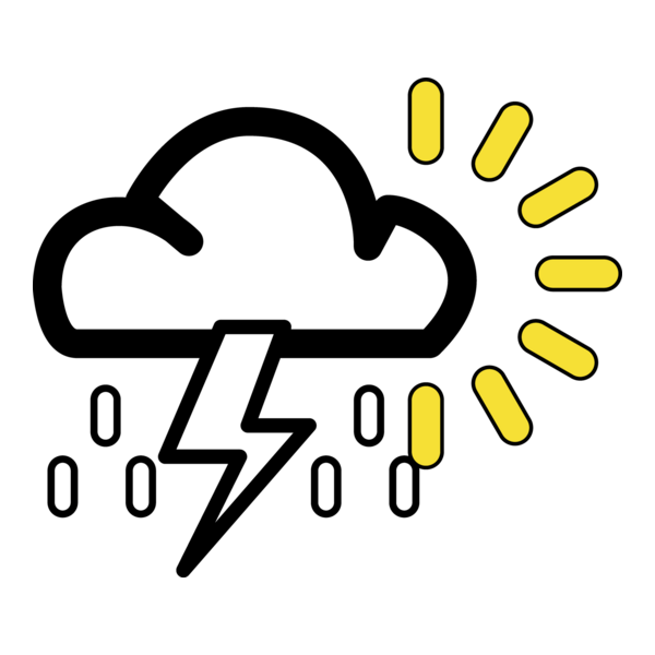 SHOWERS PARTIAL SUNNY WEATHER SYMBOL Logo PNG Vector