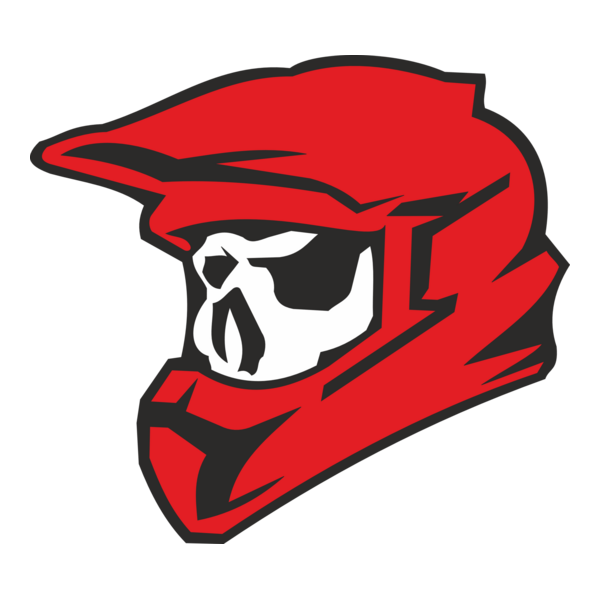 Skull Motocross Logo PNG Vector