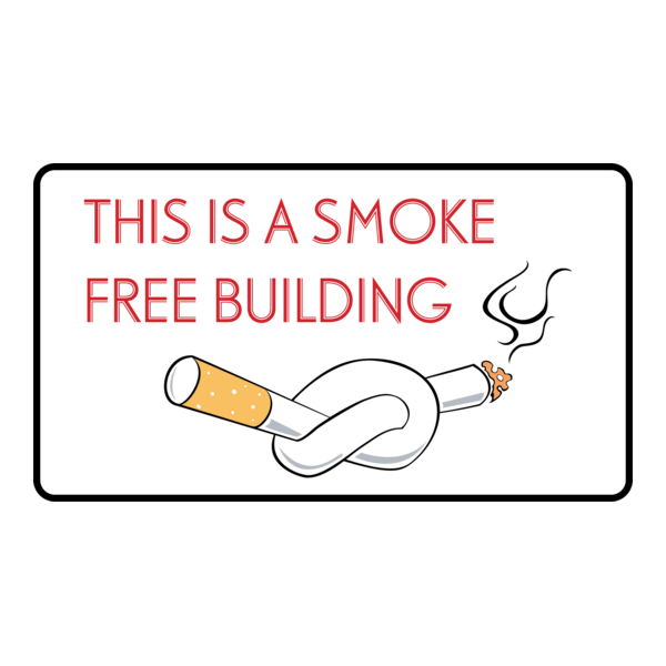 SMOKE FREE BUILDING SIGN Logo PNG Vector
