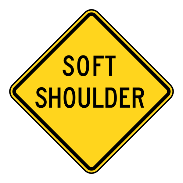 SOFT SHOULDER ROAD SIGN Logo PNG Vector