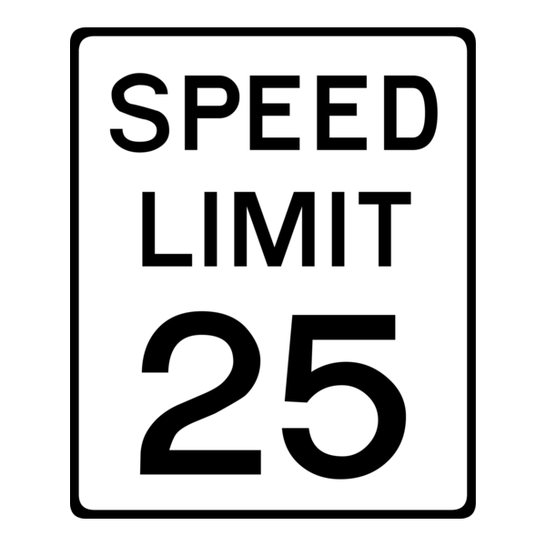 SPEED LIMIT 25 SIGN Logo PNG Vector