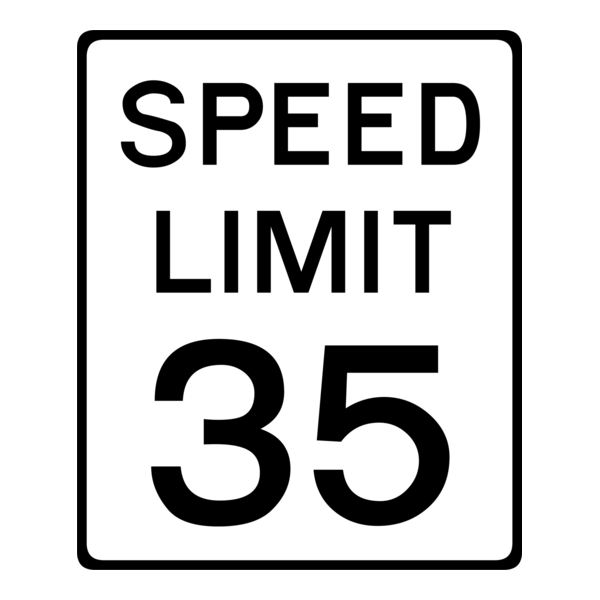 SPEED LIMIT 35 MILES Logo PNG Vector