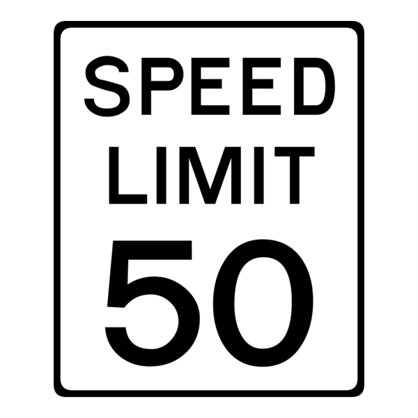 SPEED LIMIT 50 SIGN Logo PNG Vector