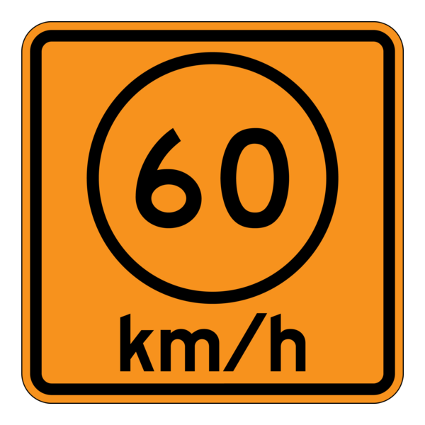 SPEED LIMIT 60 KM SIGN Logo PNG Vector