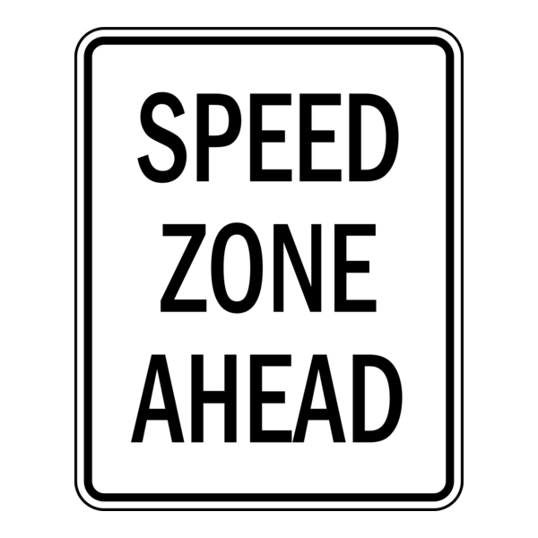 SPEED ZONE AHEAD Logo PNG Vector