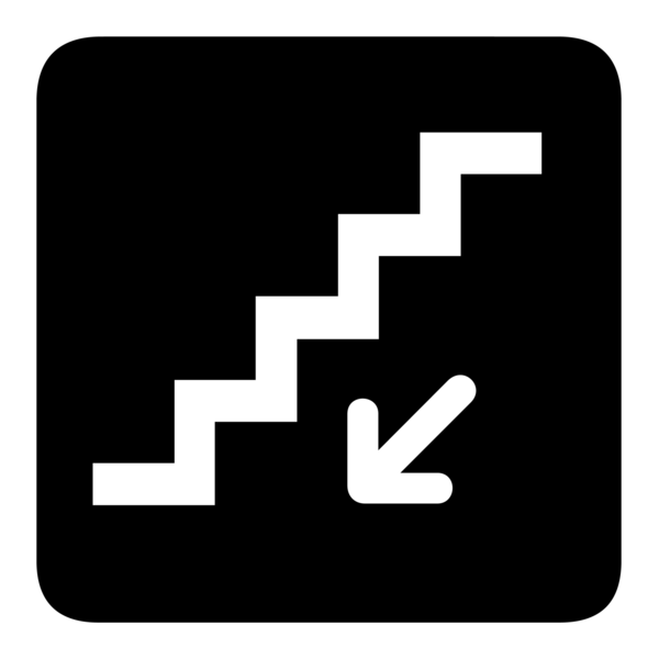 STAIRS DOWN SYMBOL Logo PNG Vector