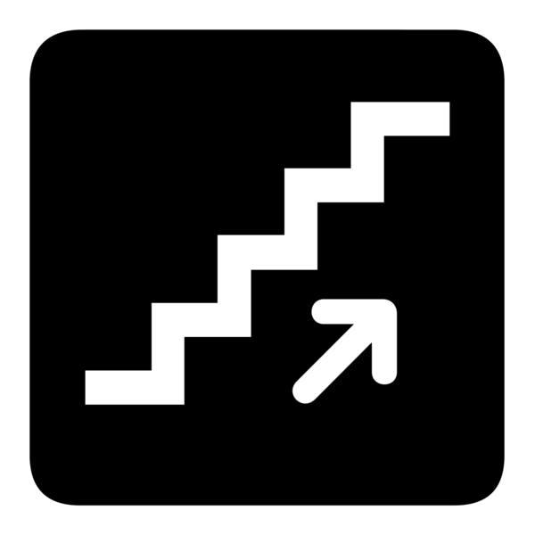STAIRS UP SYMBOL Logo PNG Vector