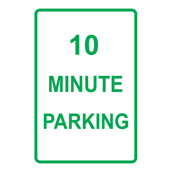 TEN MINUTES PARKING SIGN Logo PNG Vector