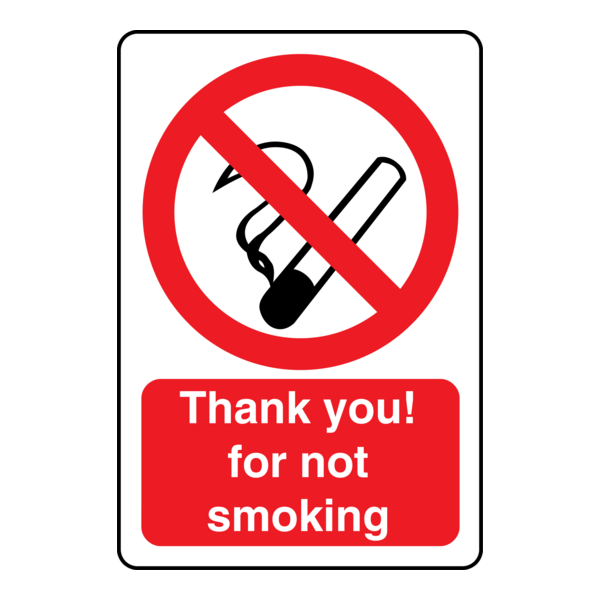 THANK YOU FOR NOT SMOKING Logo PNG Vector