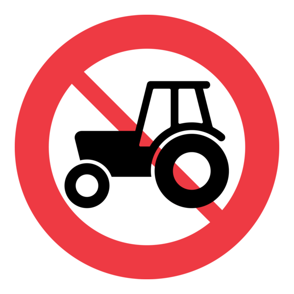 TRACTORS FORBIDDEN SIGN Logo PNG Vector