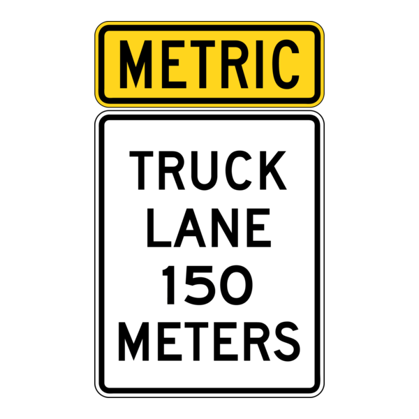 TRUCK LANE 150 METERS Logo PNG Vector