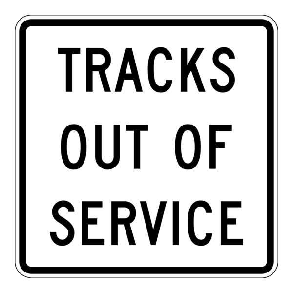 TRUCKS OUT OF SERVICE ROAD SIGN Logo PNG Vector