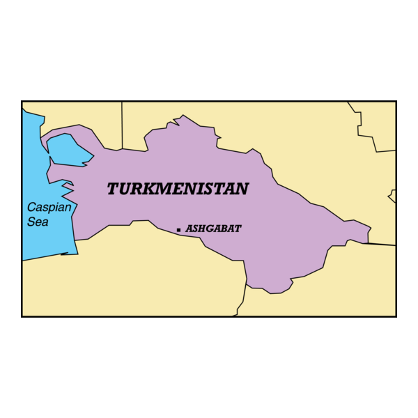 TURKMENISTAN MAP Logo PNG Vector