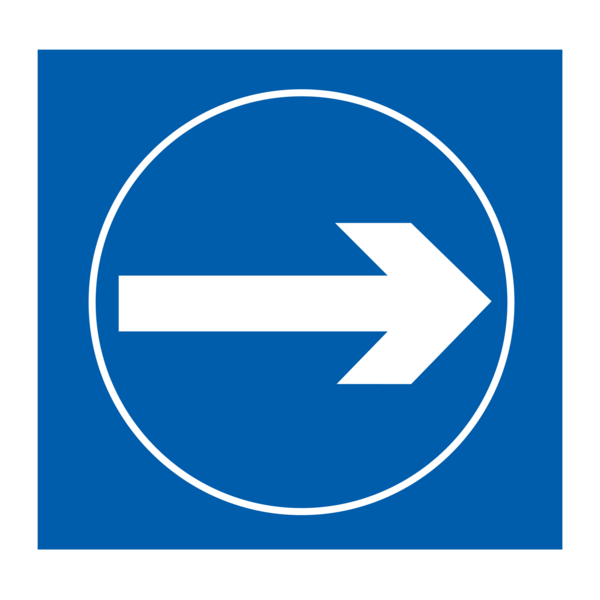TURN RIGHT AHEAD SIGN Logo PNG Vector