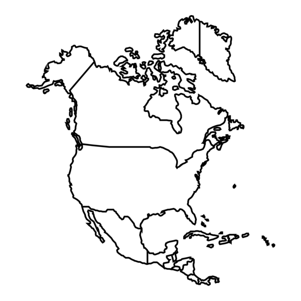 USA CANADA MEXICO MAP Logo PNG Vector
