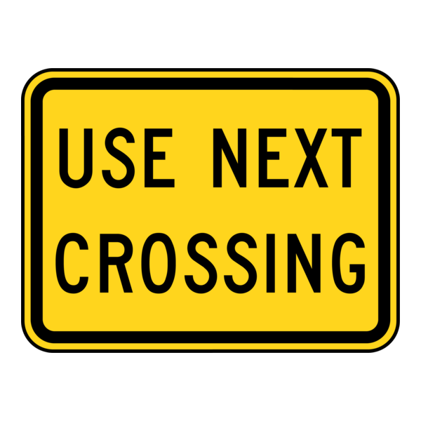 USE NEXT CROSSING SIGN Logo PNG Vector