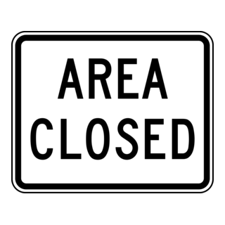 AREA CLOSED SIGN Logo PNG Vector