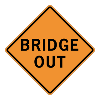 BRIDGE OUT SIGN Logo PNG Vector