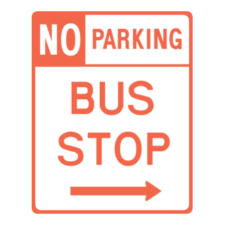 BUS STOP TRAFFIC SIGN Logo PNG Vector