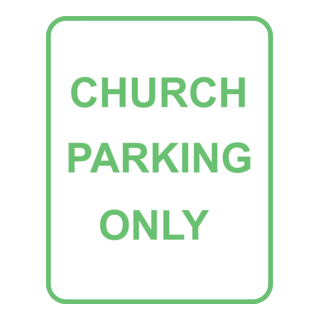 CHURCH PARKING ROAD SIGN Logo PNG Vector