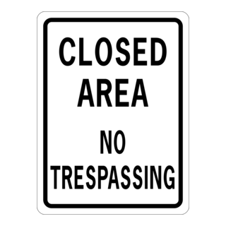 CLOSED AREA NO TRESSPASSING Logo PNG Vector
