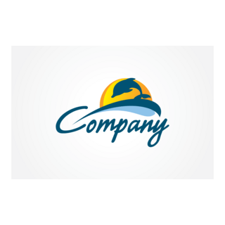 Company Dolphin Logo PNG Vector