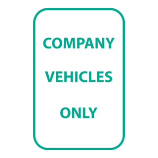 COMPANY VEHICLES ONLY SIGN Logo PNG Vector