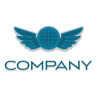 Company Winged Globe Logo PNG Vector