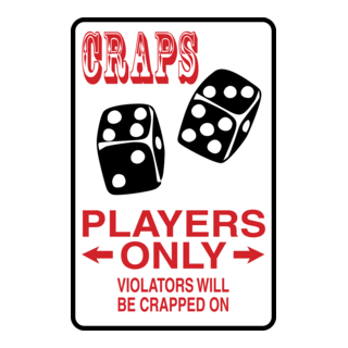 CRAPS PLAYERS ONLY SIGN Logo PNG Vector