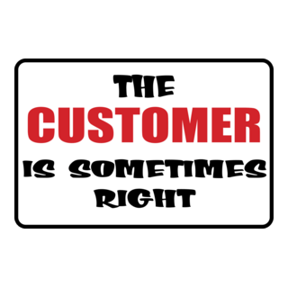 CUSTOMER IS SOMETIMES RIGHT Logo PNG Vector