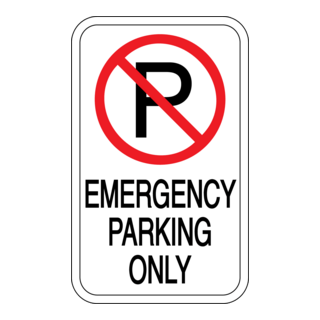 EMERGENCY PARKING SIGN Logo PNG Vector