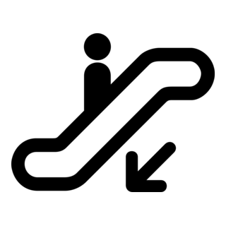 ESCALATOR DOWN SIGN Logo PNG Vector