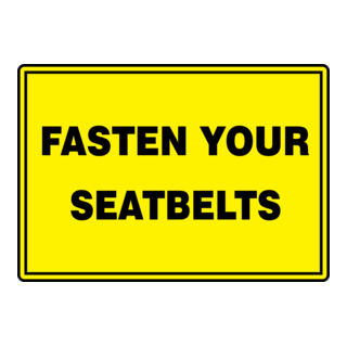FASTEN YOUR SEATBELTS SIGN Logo PNG Vector