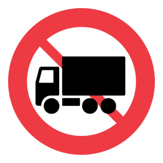 FORBIDDEN FOR TRUCKS SIGN Logo PNG Vector