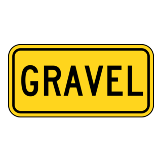 GRAVEL ROAD SIGN Logo PNG Vector
