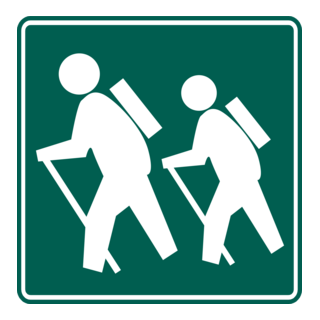 HIKING TRAIL SIGN Logo PNG Vector