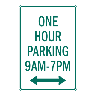 HOUR PARKING SIGN Logo PNG Vector