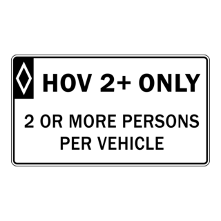 HOV 2+ ONLY 2 Logo PNG Vector