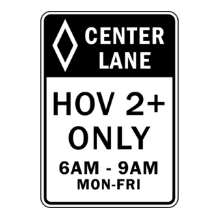 HOV CENTER LANE Logo PNG Vector