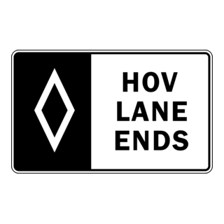 HOV LANE ENDS Logo PNG Vector