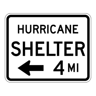 HURRICANE SHELTER SIGN Logo PNG Vector