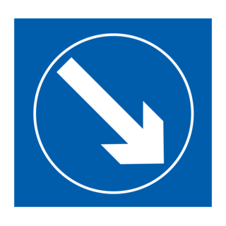 KEEP RIGHT ROAD SIGN Logo PNG Vector