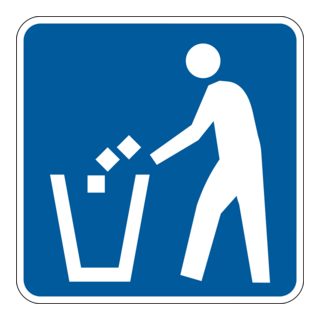 LITTER BIN ROAD SIGN Logo PNG Vector