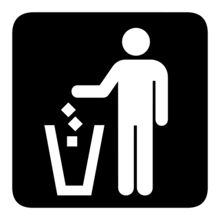 LITTER BIN SIGN Logo PNG Vector