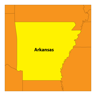 MAP OF ARKANSAS Logo PNG Vector