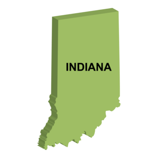 MAP OF INDIANA Logo PNG Vector
