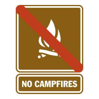 NO CAMPFIRES Logo PNG Vector